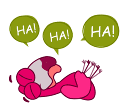 Flamingo Cartoon Fun Set sticker #9202850