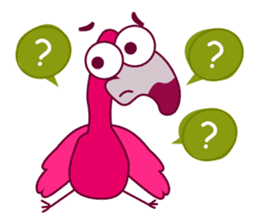 Flamingo Cartoon Fun Set sticker #9202853