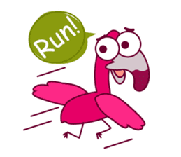 Flamingo Cartoon Fun Set sticker #9202854