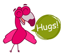 Flamingo Cartoon Fun Set sticker #9202855