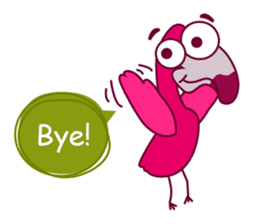 Flamingo Cartoon Fun Set sticker #9202856