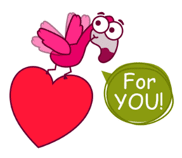 Flamingo Cartoon Fun Set sticker #9202857