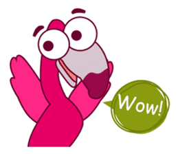 Flamingo Cartoon Fun Set sticker #9202860