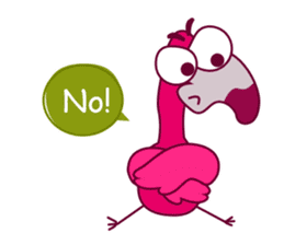 Flamingo Cartoon Fun Set sticker #9202862