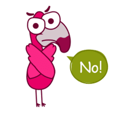 Flamingo Cartoon Fun Set sticker #9202865