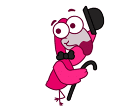 Flamingo Cartoon Fun Set sticker #9202867