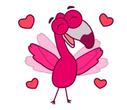Flamingo Cartoon Fun Set sticker #9202868