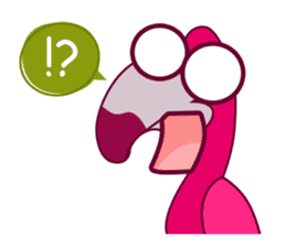 Flamingo Cartoon Fun Set sticker #9202870