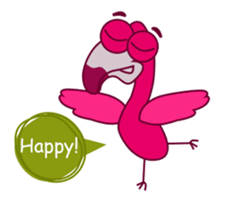 Flamingo Cartoon Fun Set sticker #9202874