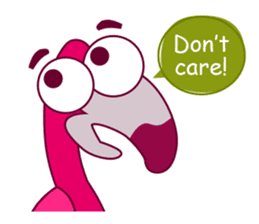 Flamingo Cartoon Fun Set sticker #9202875