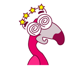 Flamingo Cartoon Fun Set sticker #9202878