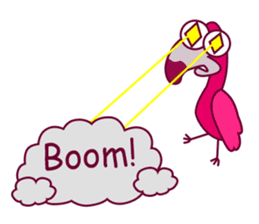 Flamingo Cartoon Fun Set sticker #9202879