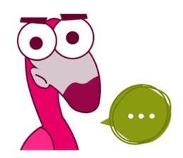 Flamingo Cartoon Fun Set sticker #9202880