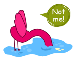 Flamingo Cartoon Fun Set sticker #9202881