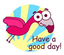Flamingo Cartoon Fun Set sticker #9202882