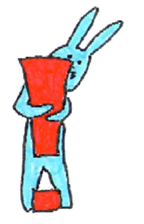 good luck blue rabbit 2 sticker #9204769