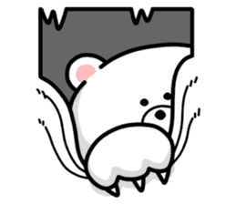 White bear and white cat sticker #9204824