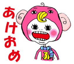 Colorful girl with happy friends Part2 sticker #9205056