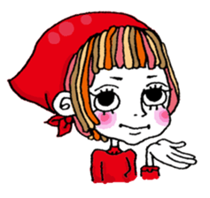 Colorful girl with happy friends Part2 sticker #9205064