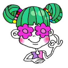Colorful girl with happy friends Part2 sticker #9205067