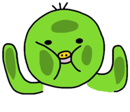 Chick notes of healing yellow green sticker #9205448