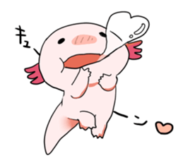 Ambystoma mexicanum is cute! sticker #9205770