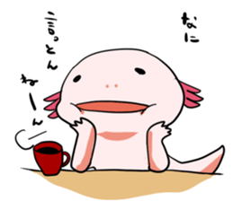 Ambystoma mexicanum is cute! sticker #9205779