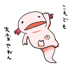 Ambystoma mexicanum is cute! sticker #9205780