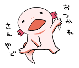 Ambystoma mexicanum is cute! sticker #9205784