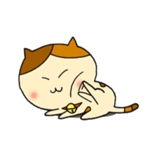 japanese calico cat " mi ke " sticker #9205858