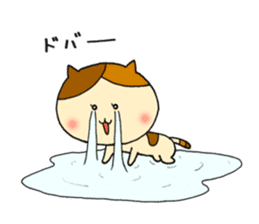 japanese calico cat " mi ke " sticker #9205880