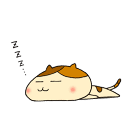japanese calico cat " mi ke " sticker #9205885