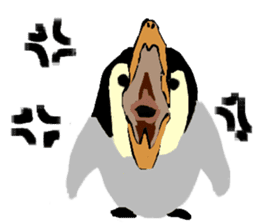 The penguin being scornful eyes 2 sticker #9206575