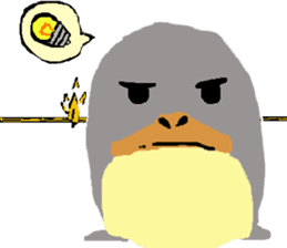 The penguin being scornful eyes 2 sticker #9206587