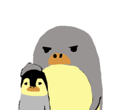 The penguin being scornful eyes 2 sticker #9206602