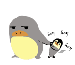 The penguin being scornful eyes 2 sticker #9206603