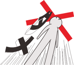 Smiley mascot with a little humor sticker #9207011