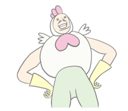 Kawaii rooster sticker #9207894