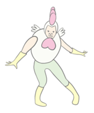 Kawaii rooster sticker #9207897
