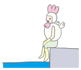 Kawaii rooster sticker #9207901