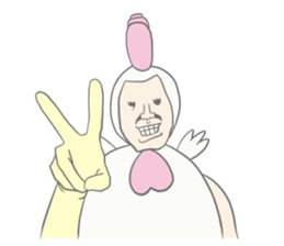 Kawaii rooster sticker #9207903
