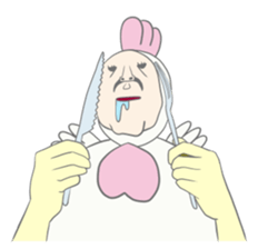 Kawaii rooster sticker #9207920