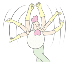 Kawaii rooster sticker #9207922