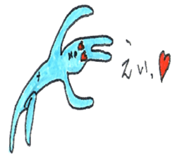 good luck blue rabbit 4 sticker #9208454