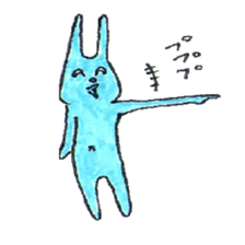 good luck blue rabbit 4 sticker #9208467