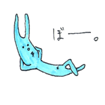 good luck blue rabbit 4 sticker #9208470