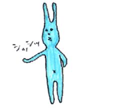 good luck blue rabbit 4 sticker #9208472