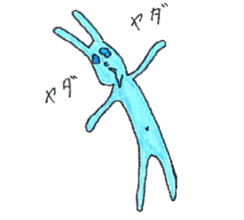 good luck blue rabbit 4 sticker #9208476