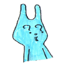 good luck blue rabbit 4 sticker #9208481