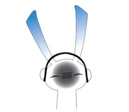 MP3 Bunny sticker #9210334